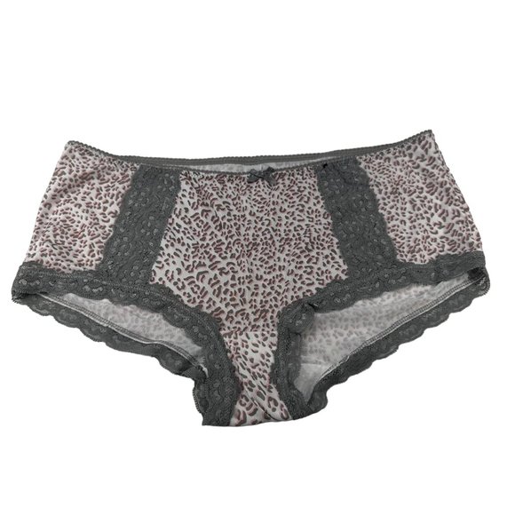 Unbranded Women's Size 7 Panty Brief Hipster Lace Leg Opening Animal Print NWOT - Picture 1 of 7